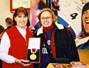 Sheila Young-Ochowitz and her medals