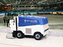A Zamboni grooms the ice between races