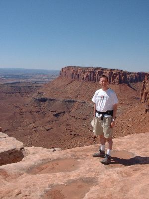 Ken on trail from Grand View Point Overlook