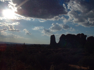 Sunset from Window Arch at Arches National Park