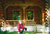 Zakopane style wood frame house